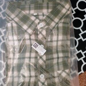 Men's Green Plaid Flannel Shirt